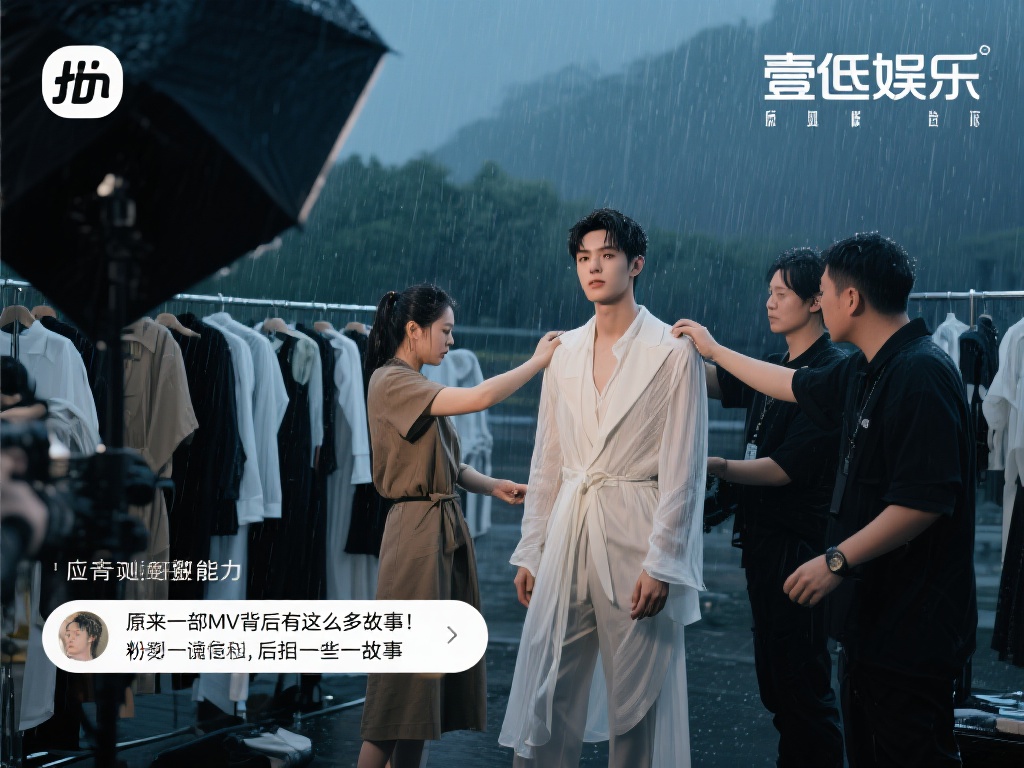 壹心娱乐视频号最新MV花絮大公开 (壹心娱乐视频号最新MV花絮震撼公开,幕后精彩抢先看!) 另外,还有一段关于服装调整的片段让人印象深刻。由于